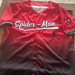 Spider-Man Red and Black Men's Shirt